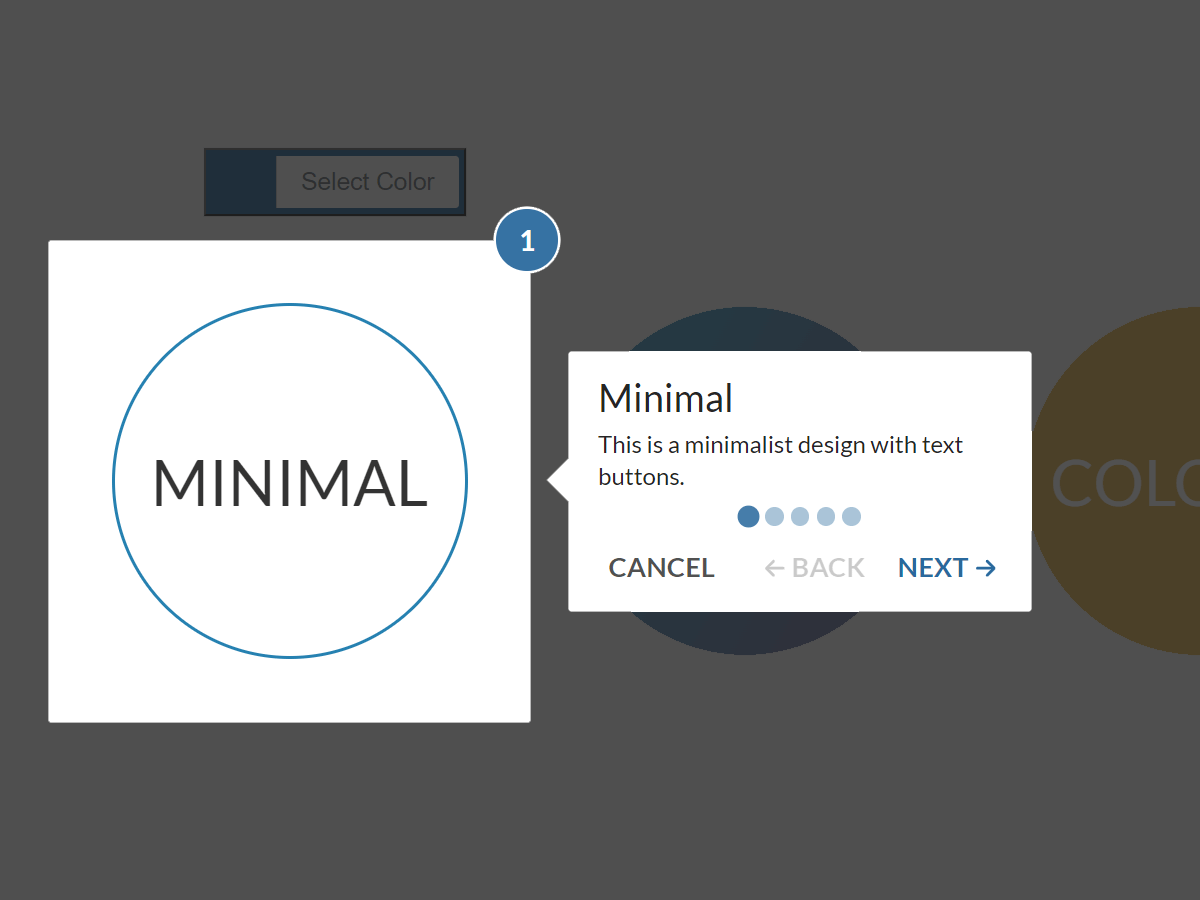 Minimal theme - Intro Tour Tutorial plugin